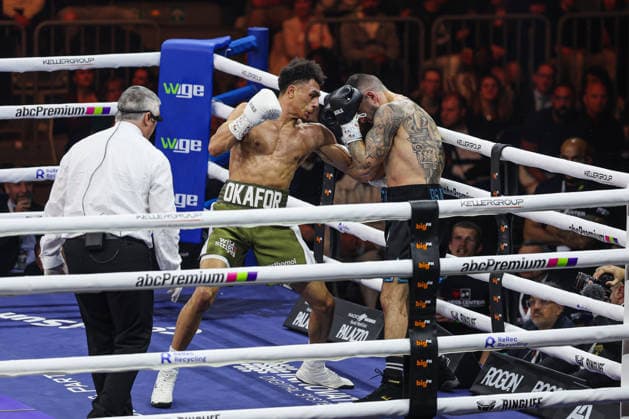 Alexander Okafor vs Elija Ülküseven at Ringside Series 2026 Night of Heavyweights on 15 05 26 at SAP Arena, Mannheim xamx Photo Alfio Marino Copyright: