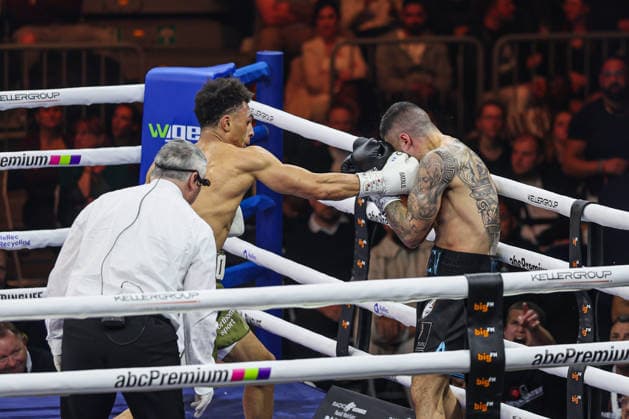 Alexander Okafor vs Elija Ülküseven at Ringside Series 2026 Night of Heavyweights on 15 05 26 at SAP Arena, Mannheim xamx Photo Alfio Marino Copyright: