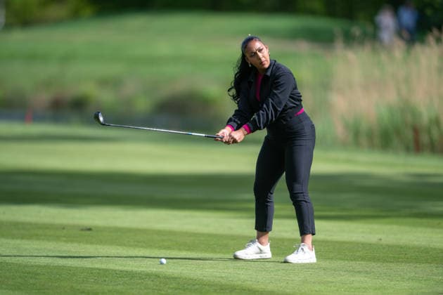 Amundi German Masters - Seond Round Vanessa Bouvet of France plays from the fairway on the 18th hole during the second round of the Amundi German Masters at Green Eagle Golf Courses in Hamburg, Germany, on May 15, 2026. Hamburg Germany  Copyright: xAndyxAstfalckx originalFilename:astfalck-amundige260515_npryy.jpg