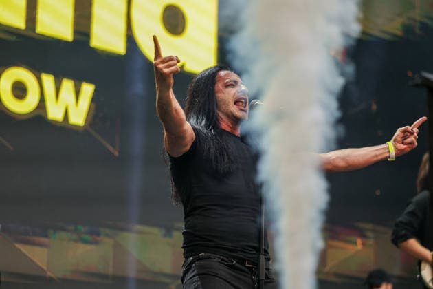 Bülent Ceylan with his rock show Diktatürk at the Ringside Series 2026 Night of Heavyweights on 15 05 26 in SAP Arena, Mannheim xamx Photo Alfio Marino Copyright: