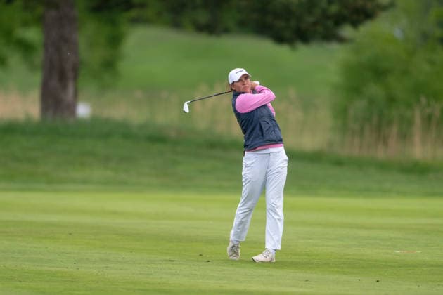 Amundi German Masters - Seond Round Rosanne Boere of the Netherlands plays from the fairway on the 18th hole during the second round of the Amundi German Masters at Green Eagle Golf Courses in Hamburg, Germany, on May 15, 2026. Hamburg Germany  Copyright: xAndyxAstfalckx originalFilename:astfalck-amundige260515_np6uq.jpg