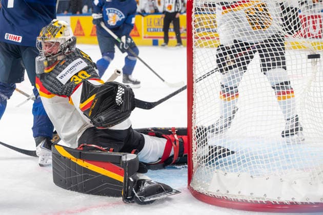 Goalkeeper GRUBAUER Philipp, GER, Finland Germany, Ice Hockey World Championship, Zurich 15 05 2026