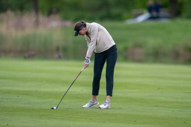 Amundi German Masters - Seond Round Ariane Klotz of France plays from the fairway on the 18th hole during the second round of the Amundi German Masters at Green Eagle Golf Courses in Hamburg, Germany, on May 15, 2026. Hamburg Germany  Copyright: xAndyxAstfalckx originalFilename:astfalck-amundige260515_npDeT.jpg