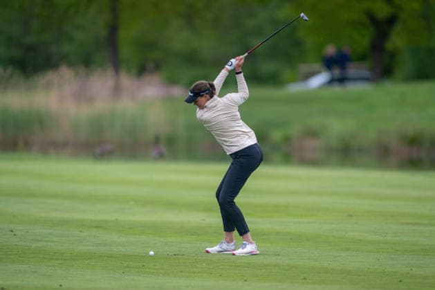 Amundi German Masters - Seond Round Ariane Klotz of France plays from the fairway on the 18th hole during the second round of the Amundi German Masters at Green Eagle Golf Courses in Hamburg, Germany, on May 15, 2026. Hamburg Germany  Copyright: xAndyxAstfalckx originalFilename:astfalck-amundige260515_npFaZ.jpg
