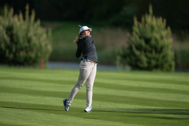 Amundi German Masters - Seond Round Ana Pelaez Trivino of Spain plays from the fairway on the 18th hole during the second round of the Amundi German Masters at Green Eagle Golf Courses in Hamburg, Germany, on May 15, 2026. Hamburg Germany  Copyright: xAndyxAstfalckx originalFilename:astfalck-amundige260515_npN85.jpg