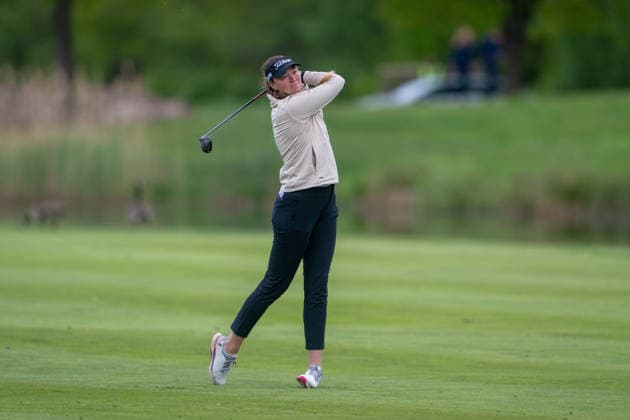 Amundi German Masters - Seond Round Ariane Klotz of France plays from the fairway on the 18th hole during the second round of the Amundi German Masters at Green Eagle Golf Courses in Hamburg, Germany, on May 15, 2026. Hamburg Germany  Copyright: xAndyxAstfalckx originalFilename:astfalck-amundige260515_npwD5.jpg