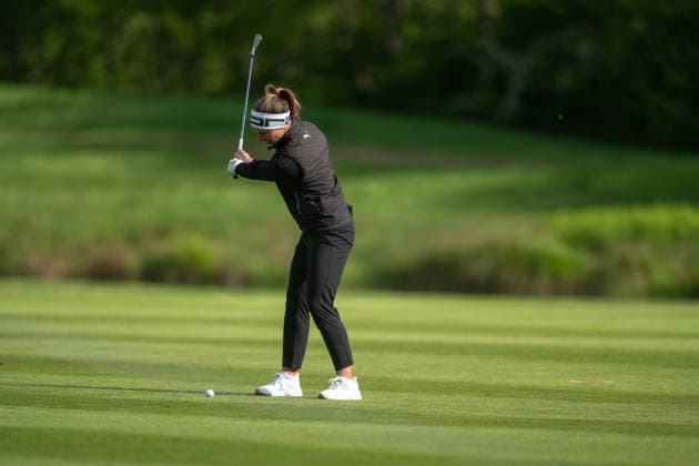 Amundi German Masters - Seond Round Emma Spitz of Austria plays from the fairway on the 18th hole during the second round of the Amundi German Masters at Green Eagle Golf Courses in Hamburg, Germany, on May 15, 2026. Hamburg Germany  Copyright: xAndyxAstfalckx originalFilename:astfalck-amundige260515_npZlK.jpg
