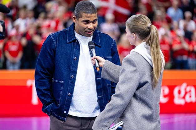 Denmark v Germany, International handball friendly, Copenhagen, Denmark Copenhagen, Denmark. 15th, May 2026. Mads Mensah Larsen retires from the national team, Nationalteam and is praised by fans and players after the test match between Denmark and Germany at Royal Arena in Copenhagen. Denmark, Copenhagen  Copyright: xGonzalesxPhoto TobiasxJorgensenx
