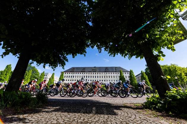 15 05 2026, GER, road bike, men women juniors, season 2025, 26 TMP Jugentour Kleine Friedensfahrt, 1 stage circuit race Residenzstadt Gotha On 3 competition days from 15 05 17 05 2026, almost 350 athletes from 7 countries competed in the categories Everyman, Beginner, U15m, U17w and U17m at the start of the 25th edition of the TMP Jugentour Kleine Friedensfahrt 2025 In addition to the individual time trial, there are 3 other stages to be completed in the Gotha district, organized by RSC Waltershausen Gotha e V Stage 1 was a circuit in Gotha, with the U15m having to complete 16.8km, the U17w 25.2km and the U17m 31.5km 99867 Gotha Schloss Friedenstein Historisc Thüringen Germany