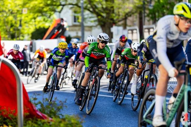 15 05 2026, GER, road bike, men women juniors, season 2025, 26 TMP Jugentour Kleine Friedensfahrt, 1 stage circuit race Residenzstadt Gotha On 3 competition days from 15 05 17 05 2026, almost 350 athletes from 7 countries competed in the categories Everyman, Beginner, U15m, U17w and U17m at the start of the 25th edition of the TMP Jugentour Kleine Friedensfahrt 2025 In addition to the individual time trial, there are 3 further stages to be completed in the Gotha district, organized by RSC Waltershausen Gotha e V Stage 1 was a circuit in Gotha, with the U15m having to complete 16.8km, the U17w 25.2km and the U17m 31.5km 99867 Gotha Schloss Friedenstein Historisc Thüringen Germany