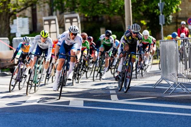 15 05 2026, GER, road bike, men women juniors, season 2025, 26 TMP Jugentour Kleine Friedensfahrt, 1 stage circuit race Residenzstadt Gotha On 3 competition days from 15 05 17 05 2026, almost 350 athletes from 7 countries competed in the categories Everyman, Beginner, U15m, U17w and U17m at the start of the 25th edition of the TMP Jugentour Kleine Friedensfahrt 2025 In addition to the individual time trial, there are 3 further stages to be completed in the Gotha district, organized by RSC Waltershausen Gotha e V Stage 1 was a circuit in Gotha, with the U15m having to complete 16.8km, the U17w 25.2km and the U17m 31.5km 99867 Gotha Schloss Friedenstein Historisc Thüringen Germany