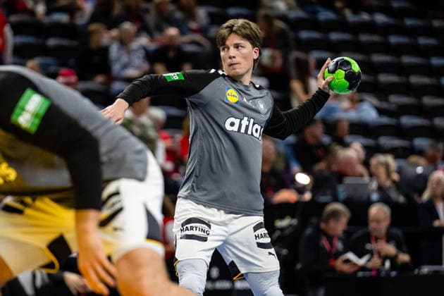 Denmark v Germany, International handball friendly, Copenhagen, Denmark Copenhagen, Denmark. 15th, May 2026. Nils Lichtlein of Germany seen warming up for the test match between Denmark and Germany at Royal Arena in Copenhagen. Denmark, Copenhagen  Copyright: xGonzalesxPhoto TobiasxJorgensenx
