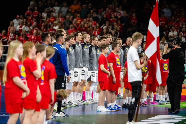 Denmark v Germany, International handball friendly, Copenhagen, Denmark Copenhagen, Denmark. 15th, May 2026. The players of Germany line up for the test match between Denmark and Germany at Royal Arena in Copenhagen. Denmark, Copenhagen  Copyright: xGonzalesxPhoto TobiasxJorgensenx