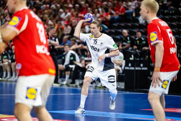 Denmark v Germany, International handball friendly, Copenhagen, Denmark Copenhagen, Denmark. 15th, May 2026. Juri Knorr (15) of Germany seen during a test match between Denmark and Germany at Royal Arena in Copenhagen. Denmark, Copenhagen  Copyright: xGonzalesxPhoto TobiasxJorgensenx