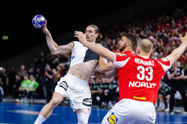 Denmark v Germany, International handball friendly, Copenhagen, Denmark Copenhagen, Denmark. 15th, May 2026. Juri Knorr of Germany seen during a test match between Denmark and Germany at Royal Arena in Copenhagen. Denmark, Copenhagen  Copyright: xGonzalesxPhoto TobiasxJorgensenx