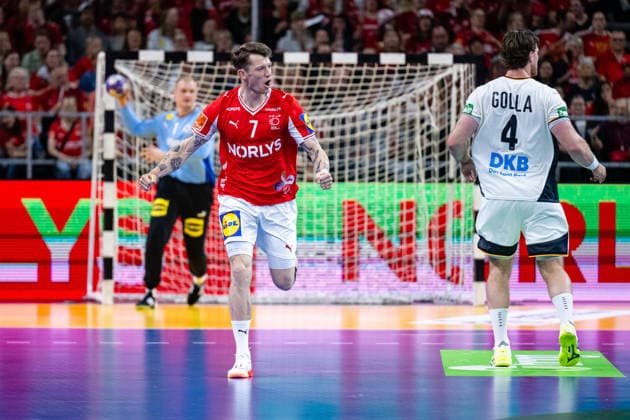 Denmark v Germany, International handball friendly, Copenhagen, Denmark Copenhagen, Denmark. 15th, May 2026. Emil Jakobsen (7) of Denmark seen during a test match between Denmark and Germany at Royal Arena in Copenhagen. Denmark, Copenhagen  Copyright: xGonzalesxPhoto TobiasxJorgensenx