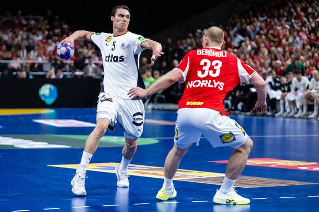 Denmark v Germany, International handball friendly, Copenhagen, Denmark Copenhagen, Denmark. 15th, May 2026. Miro Schluroff (5) of Germany seen during a test match between Denmark and Germany at Royal Arena in Copenhagen. Denmark, Copenhagen  Copyright: xGonzalesxPhoto TobiasxJorgensenx