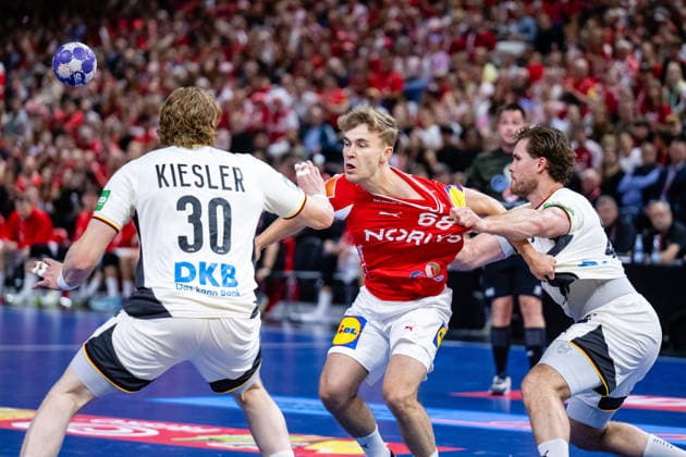 Denmark v Germany, International handball friendly, Copenhagen, Denmark Copenhagen, Denmark. 15th, May 2026. Victor Norlyk (68) of Denmark seen during a test match between Denmark and Germany at Royal Arena in Copenhagen. Denmark, Copenhagen  Copyright: xGonzalesxPhoto TobiasxJorgensenx
