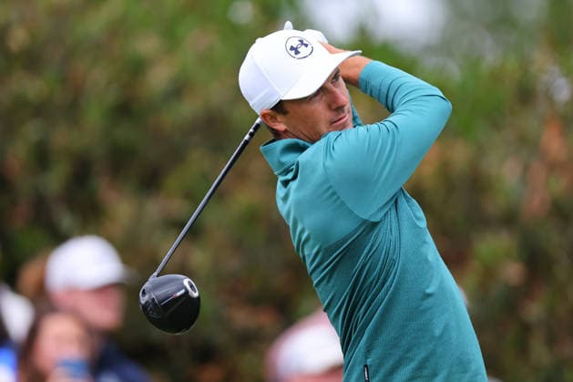 NEWTON SQUARE, PA - MAY 15: Jordan Spieth of the United States tees of at the first tee during Round 2 of the 2026 PGA, Golf Herren Championship on May 15, 2026 at Aronimink Golf Club in Newtown Square, Pennsylvania. (Photo by Rich Graessle Icon Sportswire) GOLF: MAY 15 PGA PGA Championship EDITORIAL USE ONLY Icon260515255962