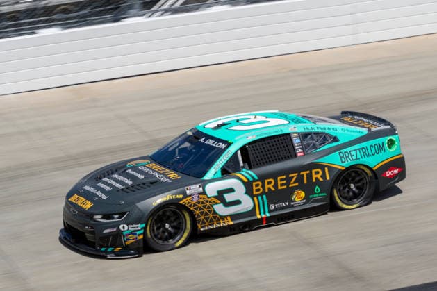 DOVER, DE - MAY 15: Austin Dillon ( 3 Richard Childress Racing BREZTRI Chevrolet) on track during practice for Sunday™s NASCAR, Motorsport, USA Cup Series All-Star Race on May 15, 2026, at Dover Motor Speedway in Dover, DE. (Photo by David Hahn Icon Sportswire) AUTO: MAY 15 NASCAR Cup Series All-Star Race EDITORIAL USE ONLY Icon260515002