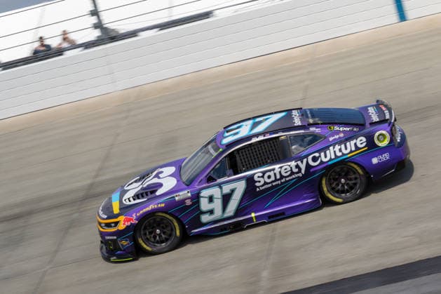 DOVER, DE - MAY 15: Shane Van Gisbergen ( 97 Trackhouse Racing SafetyCulture Chevrolet) on track during practice for Sunday™s NASCAR, Motorsport, USA Cup Series All-Star Race on May 15, 2026, at Dover Motor Speedway in Dover, DE. (Photo by David Hahn Icon Sportswire) AUTO: MAY 15 NASCAR Cup Series All-Star Race EDITORIAL USE ONLY Icon260515003