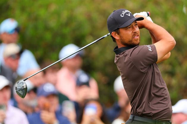 NEWTON SQUARE, PA - MAY 15: Xander Schauffele of the United States tees off at the first tee during Round 2 of the 2026 PGA, Golf Herren Championship on May 15, 2026 at Aronimink Golf Club in Newtown Square, Pennsylvania. (Photo by Rich Graessle Icon Sportswire) GOLF: MAY 15 PGA PGA Championship EDITORIAL USE ONLY Icon260515256162
