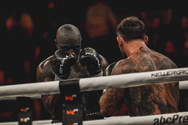 Intense exchange of blows between Senad Gashi 120, VIP and Peter Kadiru 129, VIP at the boxing event Night of the Heavyweights on 15 05 2026 in the SAP Arena Mannheim Both boxers deliver a fierce fight in the ring with defensive and offensive moves Ringside, 15 05 2026, Mannheim, SAP Arena Copyright: xspeedshotx