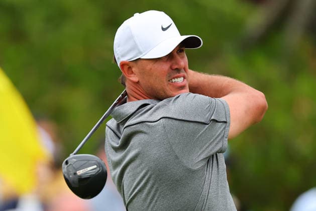 NEWTON SQUARE, PA - MAY 15: Brooks Koepka of the United States tees off at the first tee during Round 2 of the 2026 PGA, Golf Herren Championship on May 15, 2026 at Aronimink Golf Club in Newtown Square, Pennsylvania. (Photo by Rich Graessle Icon Sportswire) GOLF: MAY 15 PGA PGA Championship EDITORIAL USE ONLY Icon260515256212