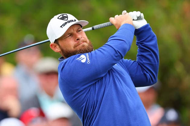 NEWTON SQUARE, PA - MAY 15: Tyrrell Hatton of England tees off at the first tee during Round 2 of the 2026 PGA, Golf Herren Championship on May 15, 2026 at Aronimink Golf Club in Newtown Square, Pennsylvania. (Photo by Rich Graessle Icon Sportswire) GOLF: MAY 15 PGA PGA Championship EDITORIAL USE ONLY Icon260515256232