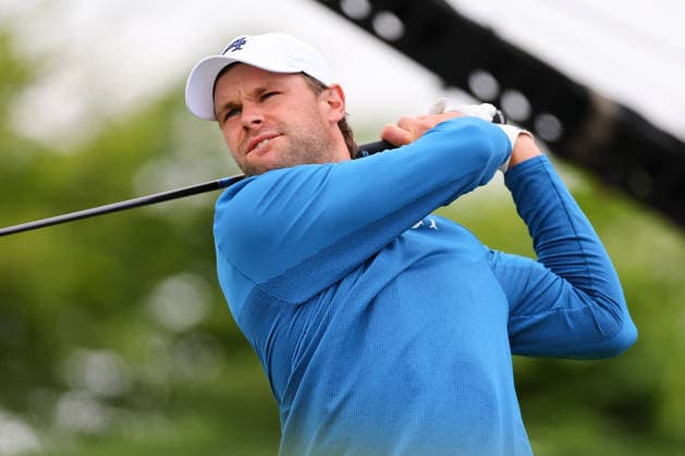 NEWTON SQUARE, PA - MAY 15: Thomas Detry of Belgium tees off at the tenth tee during Round 2 of the 2026 PGA, Golf Herren Championship on May 15, 2026 at Aronimink Golf Club in Newtown Square, Pennsylvania. (Photo by Rich Graessle Icon Sportswire) GOLF: MAY 15 PGA PGA Championship EDITORIAL USE ONLY Icon260515256342