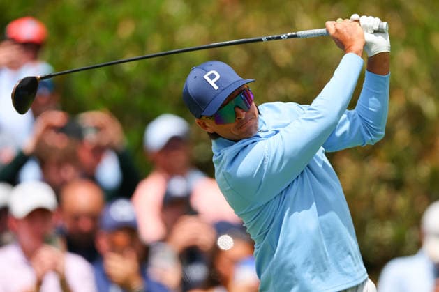 NEWTON SQUARE, PA - MAY 15: Rickie Fowler of the United Stated tees off at the tenth tee during Round 2 of the 2026 PGA, Golf Herren Championship on May 15, 2026 at Aronimink Golf Club in Newtown Square, Pennsylvania. (Photo by Rich Graessle Icon Sportswire) GOLF: MAY 15 PGA PGA Championship EDITORIAL USE ONLY Icon260515256482