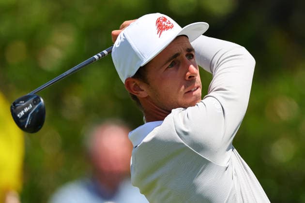 NEWTON SQUARE, PA - MAY 15: David Puig of Spain tees off at the first tee during Round 2 of the 2026 PGA, Golf Herren Championship on May 15, 2026 at Aronimink Golf Club in Newtown Square, Pennsylvania. (Photo by Rich Graessle Icon Sportswire) GOLF: MAY 15 PGA PGA Championship EDITORIAL USE ONLY Icon260515256672