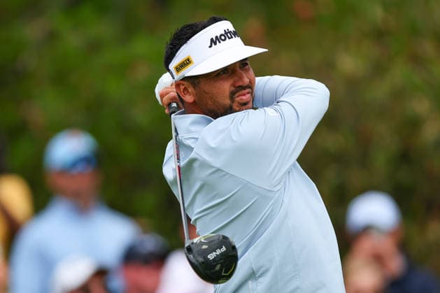 NEWTON SQUARE, PA - MAY 15: Jason Day of Australia tees off at the first tee during Round 2 of the 2026 PGA, Golf Herren Championship on May 15, 2026 at Aronimink Golf Club in Newtown Square, Pennsylvania. (Photo by Rich Graessle Icon Sportswire) GOLF: MAY 15 PGA PGA Championship EDITORIAL USE ONLY Icon260515256902