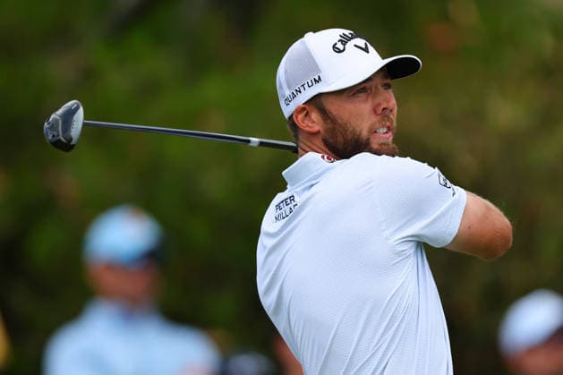 NEWTON SQUARE, PA - MAY 15: Sam Burns of the United States tees off at the first tee during Round 2 of the 2026 PGA, Golf Herren Championship on May 15, 2026 at Aronimink Golf Club in Newtown Square, Pennsylvania. (Photo by Rich Graessle Icon Sportswire) GOLF: MAY 15 PGA PGA Championship EDITORIAL USE ONLY Icon260515256962