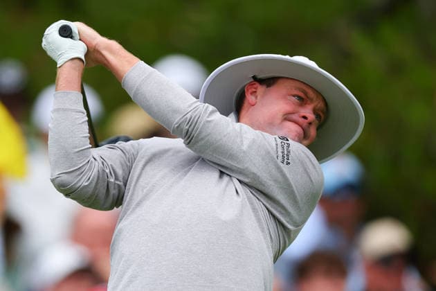 NEWTON SQUARE, PA - MAY 15: Joe Highsmith of the United States tees off at the first tee during Round 2 of the 2026 PGA, Golf Herren Championship on May 15, 2026 at Aronimink Golf Club in Newtown Square, Pennsylvania. (Photo by Rich Graessle Icon Sportswire) GOLF: MAY 15 PGA PGA Championship EDITORIAL USE ONLY Icon260515257262