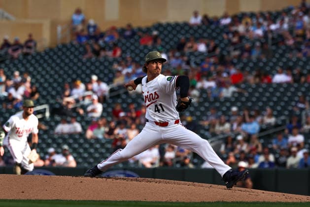 May 15th, 2026: Minnesota Twins starting pitcher Joe Ryan (41) pitches in the first inning during a MLB, Baseball Herren, USA Baseball game between the Milwaukee Brewers and the Minnesota Twins at Target Field in Minneapolis, Minnesota. CSM MLB 2026: Brewers Vs Twins MAY 15  - ZUMAc04_ 20260515_zma_c04_023 Copyright: xStevenxGarciax