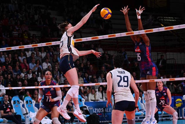 VOLLEY - Amichevole - BPER Test Match - Italy Women vs France Women Photo by IPA ABACAPRESS.COM84737353 - Manfredini Linda ( Italia ) Novara Italy  Copyright: xIPAxSport ABACAx