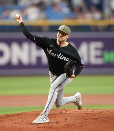 May 15, 2026, U.S.: Miami Marlins pitcher JANSON JUNK (26) throws a pitch during his start against the Tampa Bay Rays. The Tampa Bay Rays hosted the Miami Marlins at Tropicana Field in St. Petersburg, FL. U.S. - ZUMAm299 20260515_znp_m299_008 Copyright: xTaylorxMcFeex