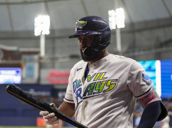 May 15, 2026, U.S.: Tampa Bay Rays third baseman JUNIOR CAMINERO (13) walking to the plate during a game against the Miami Marlins. The Tampa Bay Rays hosted the Miami Marlins at Tropicana Field in St. Petersburg, FL. U.S. - ZUMAm299 20260515_znp_m299_014 Copyright: xTaylorxMcFeex