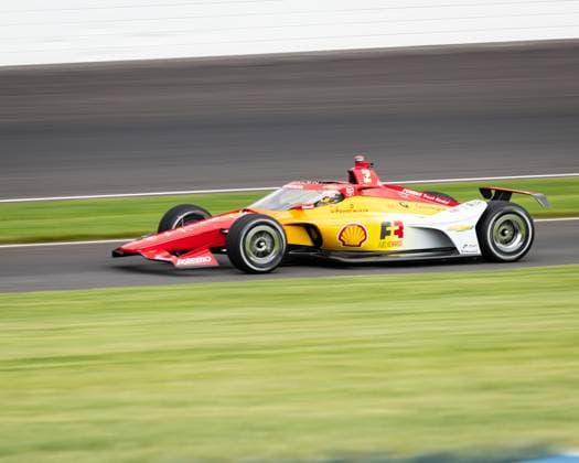 May 15, 2026, Speedway, Indiana, USA: JOSEF NEWGARDEN, driver of the No. 2 Chevrolet for Team Penske, drives onto the track during Fast Friday of the 110th Indianapolis 500 at Indianapolis Motor Speedway. Speedway USA - ZUMAw173 20260515_zsp_w173_002 Copyright: xLukexWelshx