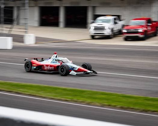 May 15, 2026, Speedway, Indiana, USA: ED CARPENTER, driver of the No. 33 Chevrolet for Ed Carpenter Racing, drives out of pit lane during Fast Friday of the 110th Indianapolis 500 at Indianapolis Motor Speedway. IndyCar, Indy Car, IRL, USA 2026: Indy 500 Fast Friday Practice  - ZUMAw173 20260515_zsp_w173_006 Copyright: xLukexWelshx