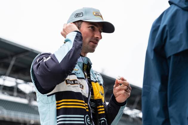 May 15, 2026, Speedway, Indiana, USA: ALEXANDER ROSSI, driver of the No. 20 Chevrolet for Ed Carpenter Racing, gets suited up on pit lane during Fast Friday of the 110th Indianapolis 500 at Indianapolis Motor Speedway. IndyCar, Indy Car, IRL, USA 2026: Indy 500 Fast Friday Practice  - ZUMAw173 20260515_zsp_w173_052 Copyright: xLukexWelshx