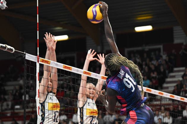 Italy v France - Test Match Bah Halimatou of France participates in the Italy-France BPER test match at PalaIgor in Novara, Italy, on May 15, 2026. Novara Piemonte Italy  Copyright: xFedericoxManonix originalFilename:manoni-volleyba260515_npPiA.jpg