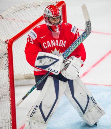 May 15, 2026, Lausanne, Fribourg, Switzerland: Lausanne Switzerland, 05 15 2026: JET GREAVES goalkeeper of Canada 73 is in action during IIHF 2026 Ice hockey, Eishockey World Championship, WM, Weltmeisterschaft Switzerland International Ice Hockey Federation. Which is also the first match of the IIHF 2026 Ice Hockey World Championship Switzerland between Canada and Sweden and took place at the BCF arena at Lausanne in Switzerland. The Team Canada wins 5-3. Lausanne Switzerland  - ZUMAd206 20260515_zip_d206_007 Copyright: xEricxDubostx Ice Hockey 2026: IIHF Ice Hockey World Championship Switzerland  - ZUMA0856 20260515_zip_d206_007 Copyright: xIMAGO EricxDubostx
