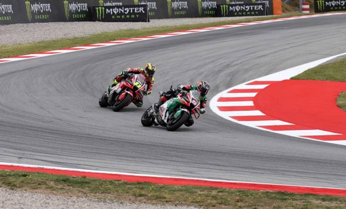 May 15, 2026, Sabadell, Barcelona, Spain: Montmelo Spain May 15, 2026 Johan Zarco (5 FR Honda LCR) and Diogo Moreira (11 BRZ Honda HRC) during race at the MotoGP Catalonia Grand Prix 2025 in Montmelo Spain on 15 September 2026 Sabadell Spain - ZUMAu50_ 20260515_zsp_u50_013 Copyright: xXavixUrgelesx
