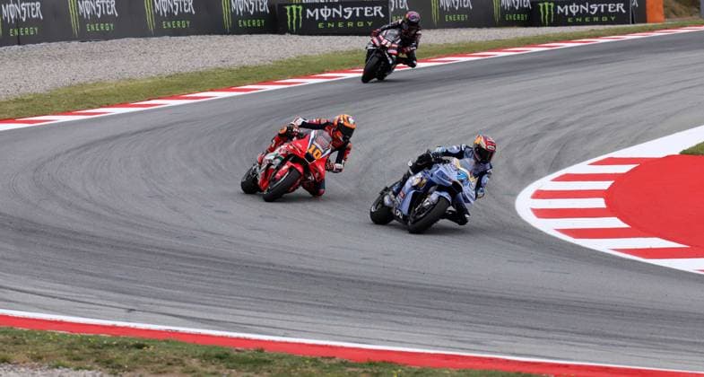 May 15, 2026, Sabadell, Barcelona, Spain: Montmelo Spain May 15, 2026 Alex Marquez (73 ESP Gresini Racing) and Luca Marini (10 IT Honda HRC) during race at the MotoGP Catalonia Grand Prix 2025 in Montmelo Spain on 15 September 2026 MotoGP 2026: Catalonia Grand Prix  - ZUMAu50_ 20260515_zsp_u50_011 Copyright: xXavixUrgelesx