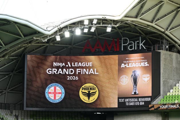 ALEAGUE WOMENS GRAND FINAL, Signage ahead of the A-League Women Grand Final match between Melbourne City and Wellington Phoenix at in Melbourne, Saturday, May 16, 2026. ( NO ARCHIVING, EDITORIAL USE ONLY MELBOURNE VICTORIA AUSTRALIA  Copyright: xJOELxCARRETTx 20260516193351989045
