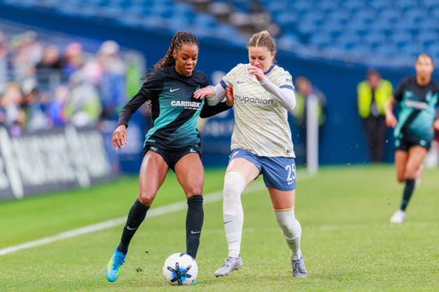 May 15, 2026, Seattle, Washington, USA: NY Gotham FC Forward JORDYNN DUDLEY ( 2) in action during a NWSL 2026 regular season game between Seattle Reign FC and NY Gotham FC at Lumen Field in Seattle on May 15, 2026. Gotham FC won 2:0. Seattle USA - ZUMAw150 20260515_zsp_w150_026 Copyright: xJasonxWangx