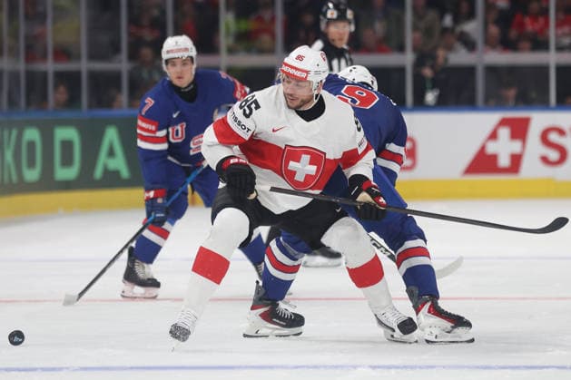 World Championship 2026 USA SUI Sven Andrighetto Switzerland 15 05 2026 Swiss Life Arena Zuerich , SWITZERLAND, Men IIHF Ice Hockey World Championship Zurich 2026 Group USA Switzerland Sven Andrighetto Switzerland
