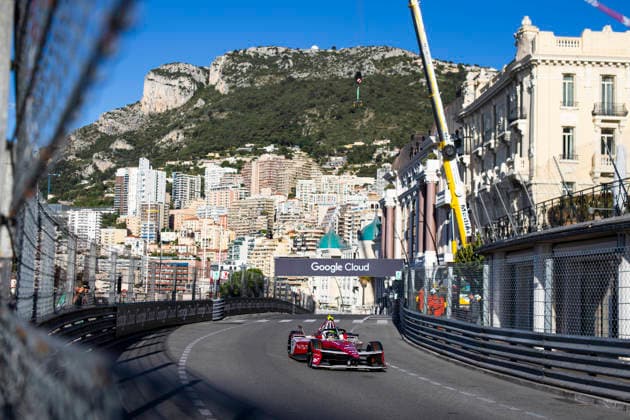 2026 FORMULA E MONACO ePRIX 01 ROWLAND Oliver (gbr), Nissan Formula E Team, Nissan e-4ORCE 05, action during the Monaco ePrix, 9th and 10th round of the 2025-26 ABB FIA Formula E World Championship, WM, Weltmeisterschaft on the Circuit de Monaco from Mai 16 to 17, 2026 in Monte-Carlo, Monaco - Monte-CarloMonaco  Copyright: xJULIENxDELFOSSEx